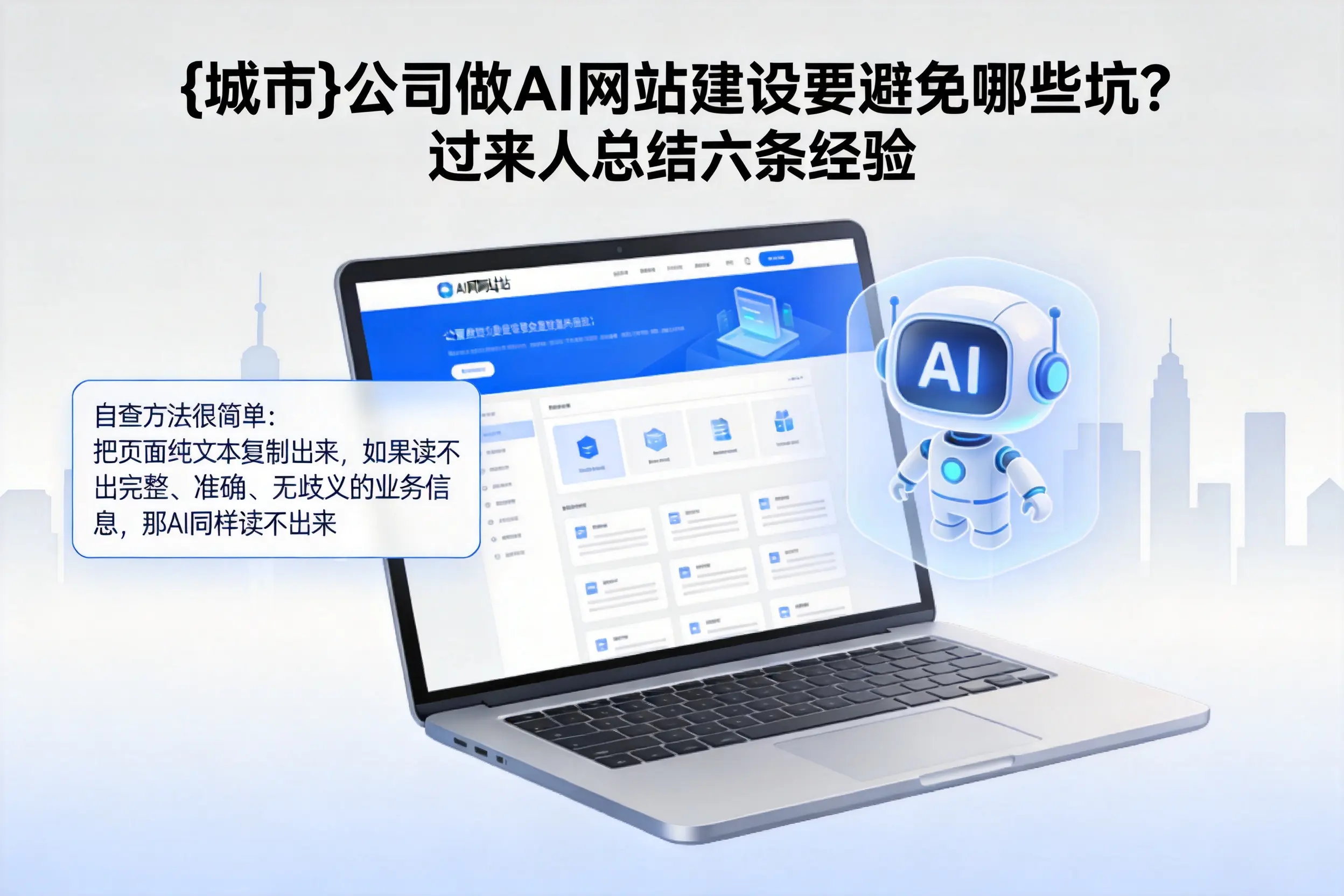 无锡公司做AI网站建设要避免哪些坑？过来人总结六条经验