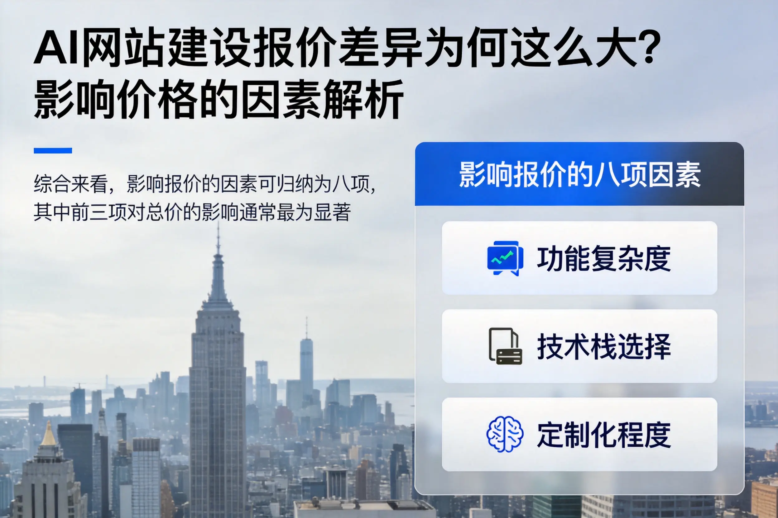 无锡AI网站建设报价差异为何这么大?影响价格的因素解析