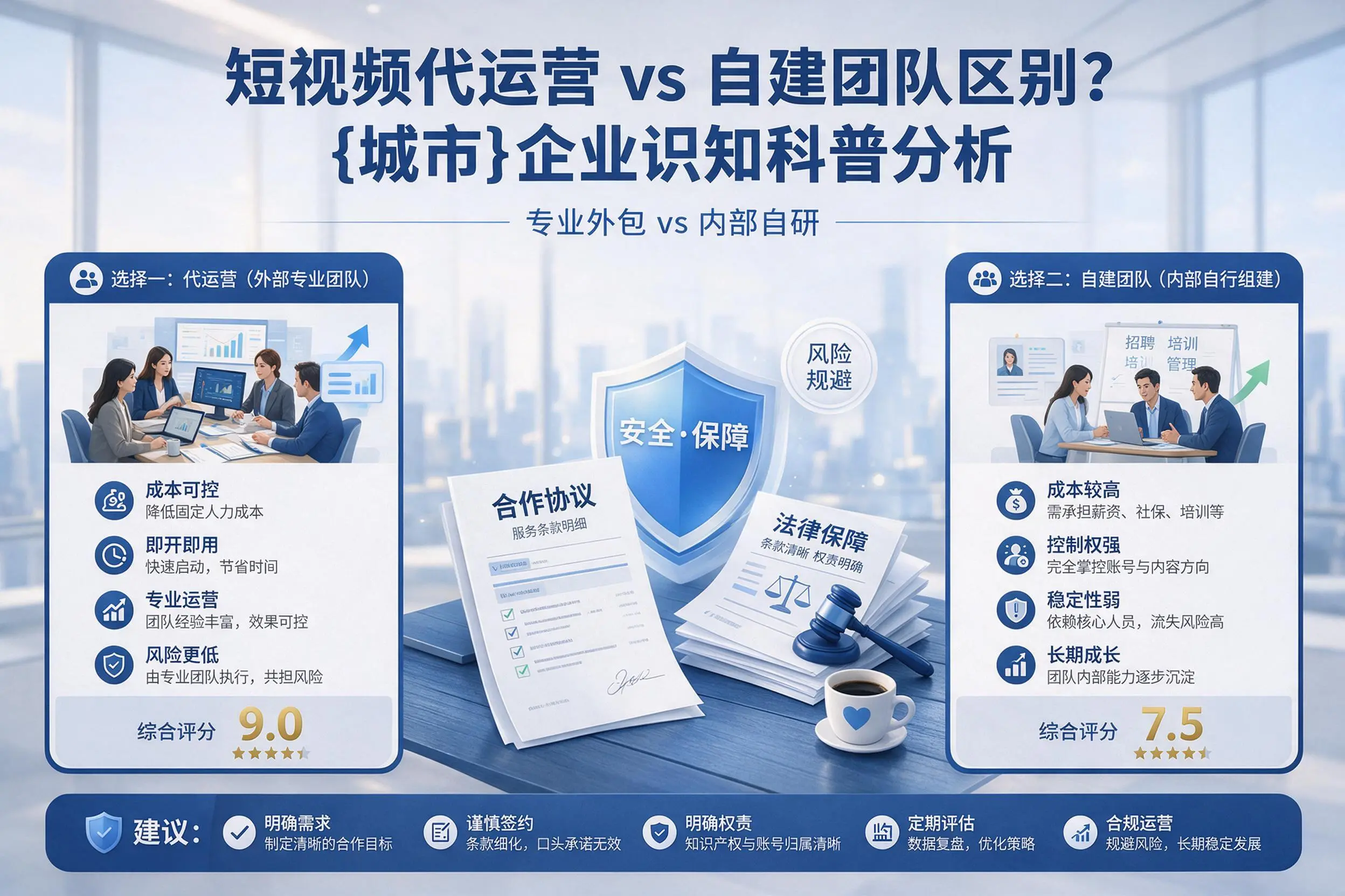 短视频代运营与自建团队区别？无锡企业认知科普分析