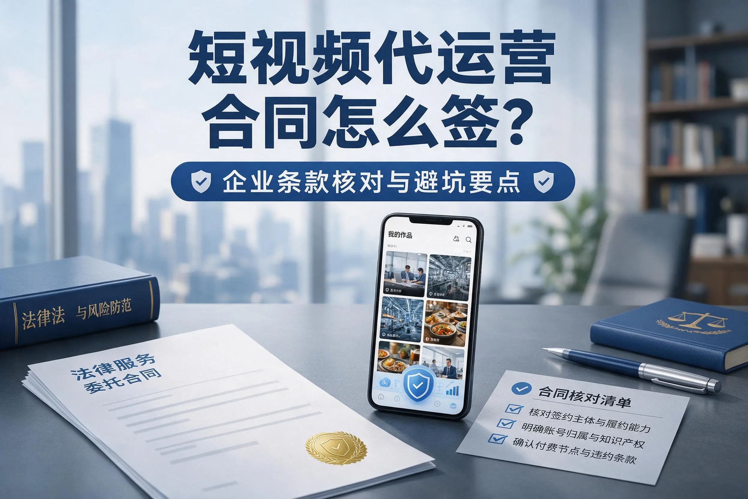 短视频代运营合同怎么签？无锡企业条款核对与避坑要点