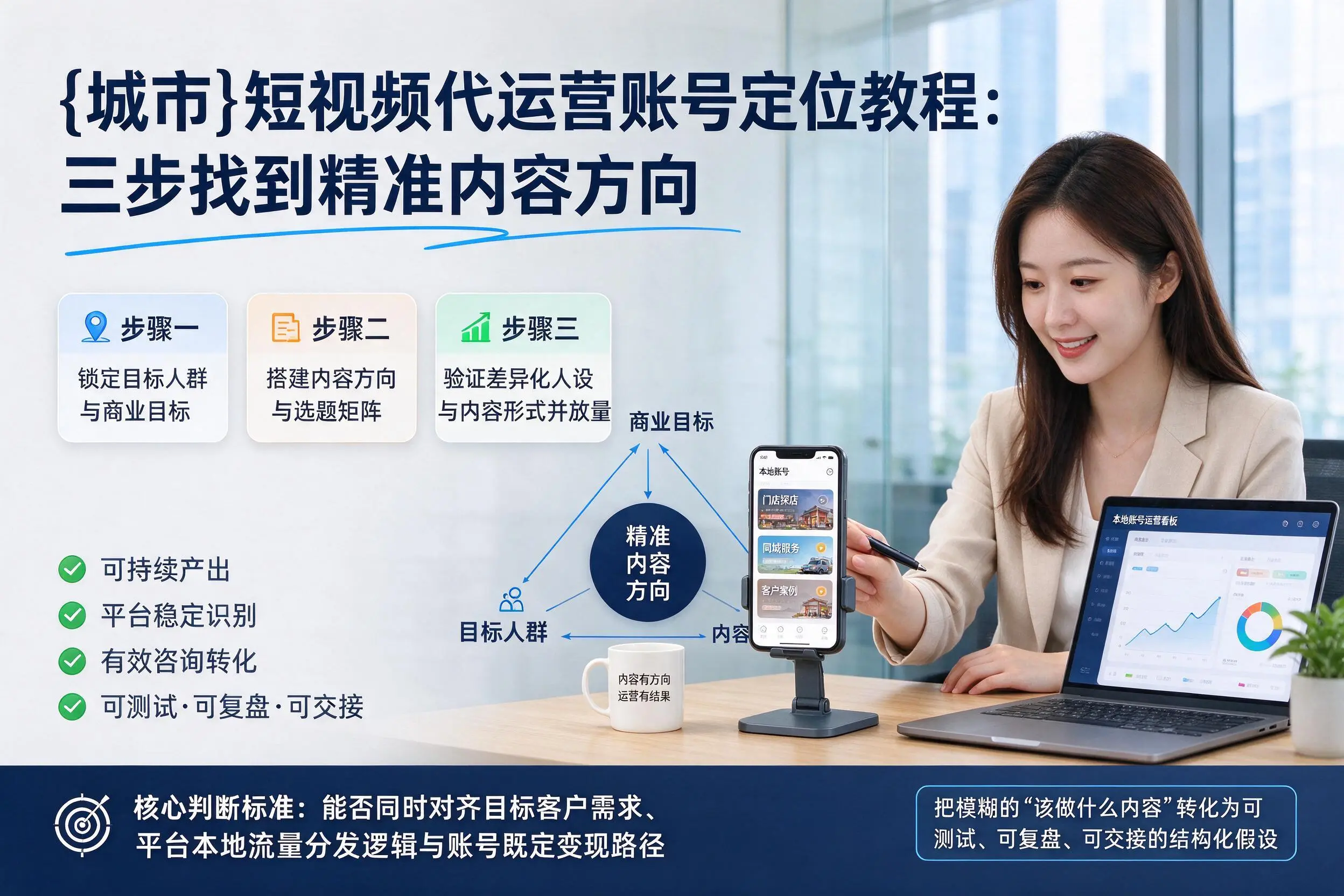 无锡短视频代运营账号定位教程：三步找到精准内容方向