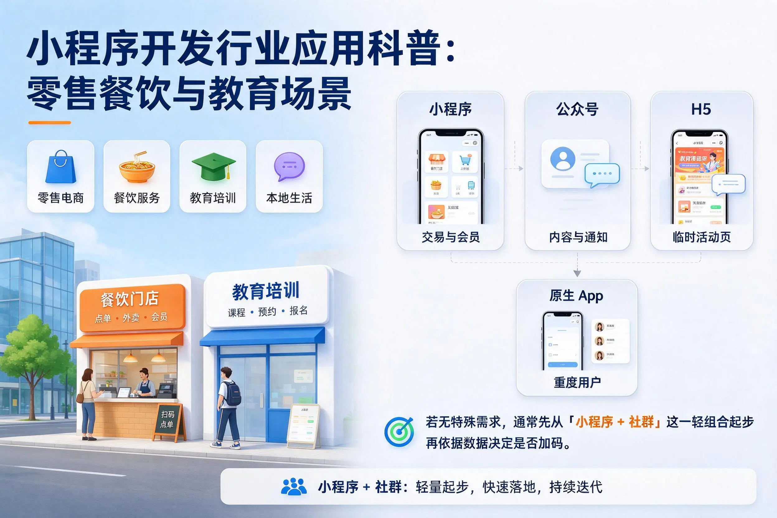 无锡小程序开发行业应用科普：零售餐饮与教育场景