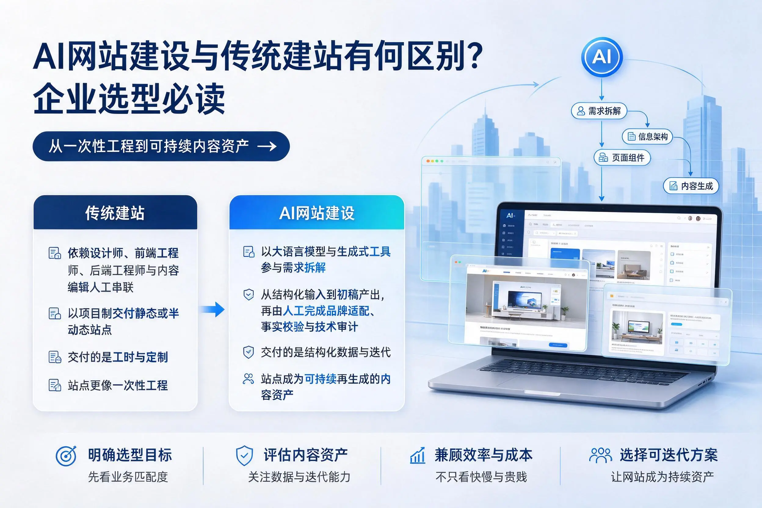 AI网站建设与传统建站有何区别?无锡企业选型必读