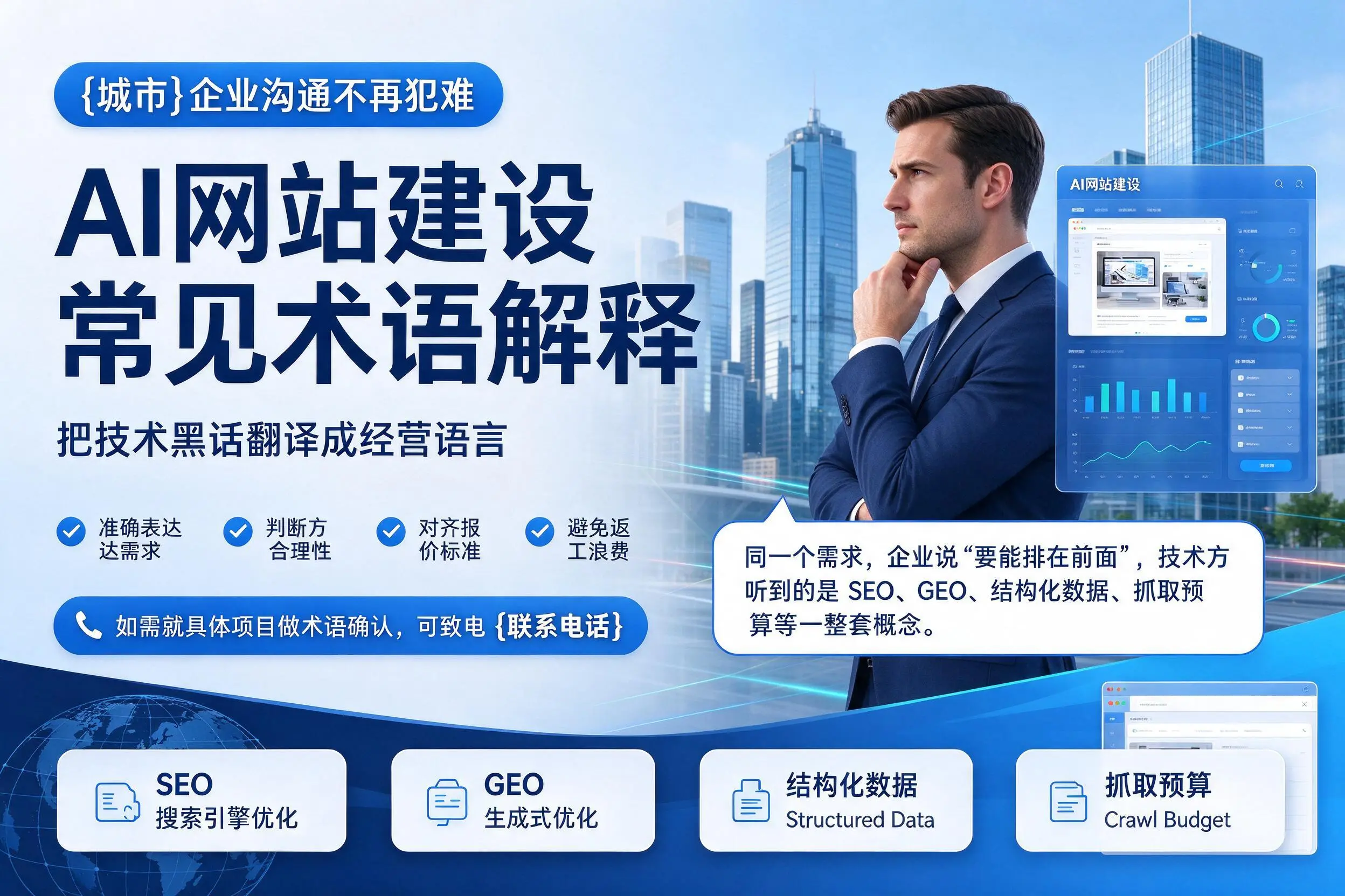 AI网站建设常见术语解释，无锡企业沟通不再犯难