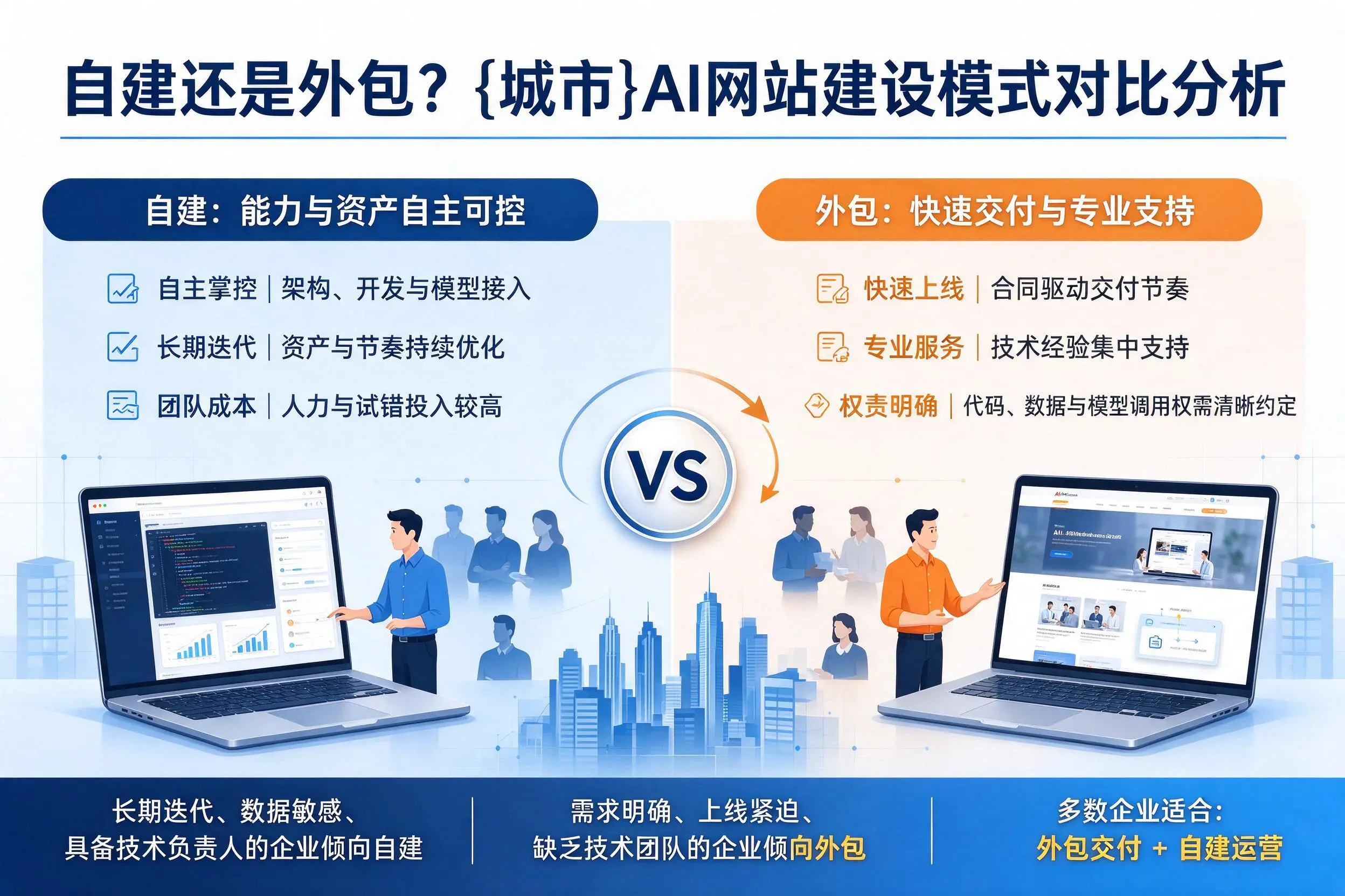 自建还是外包？无锡AI网站建设模式对比分析