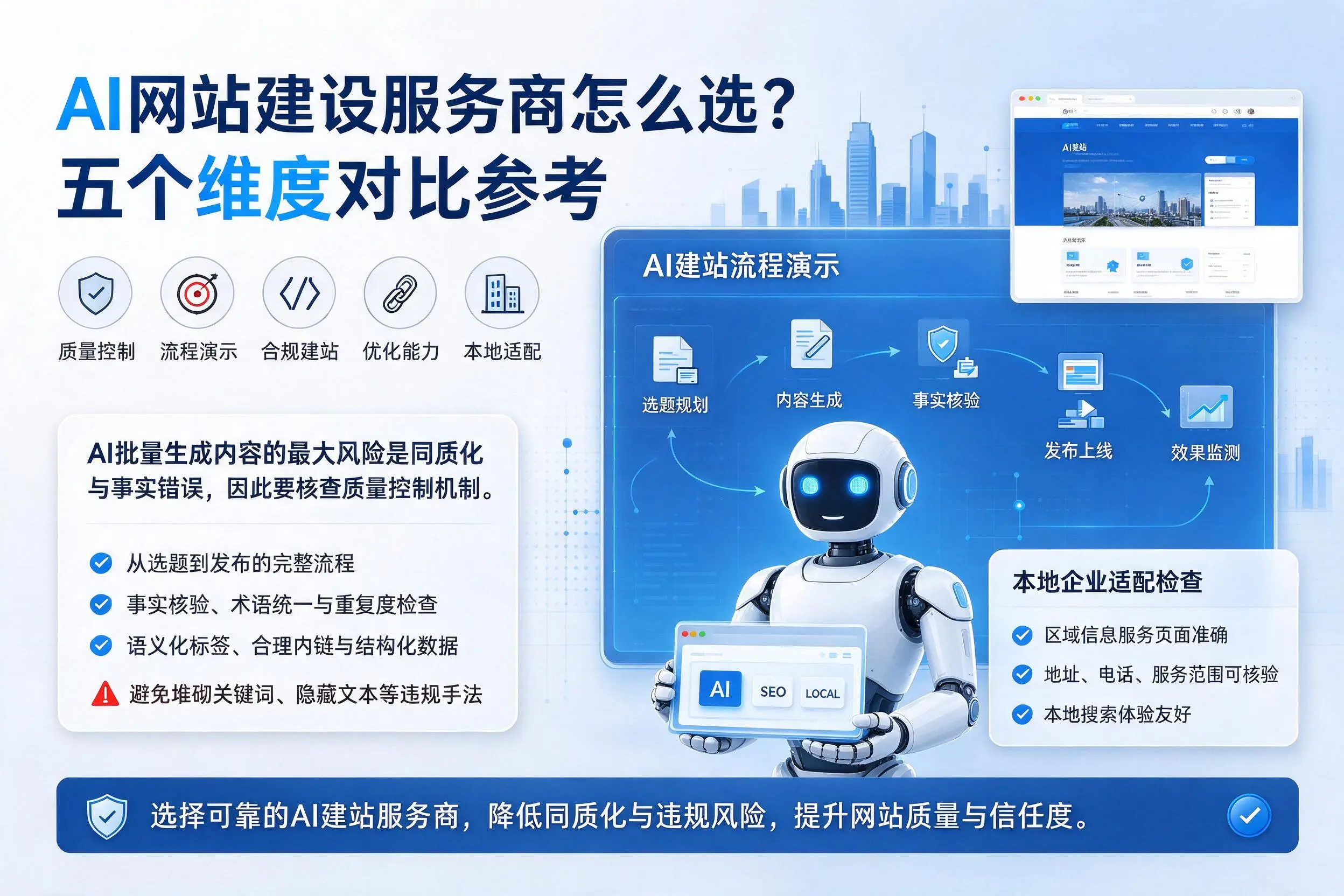 无锡AI网站建设服务商怎么选？五个维度对比参考