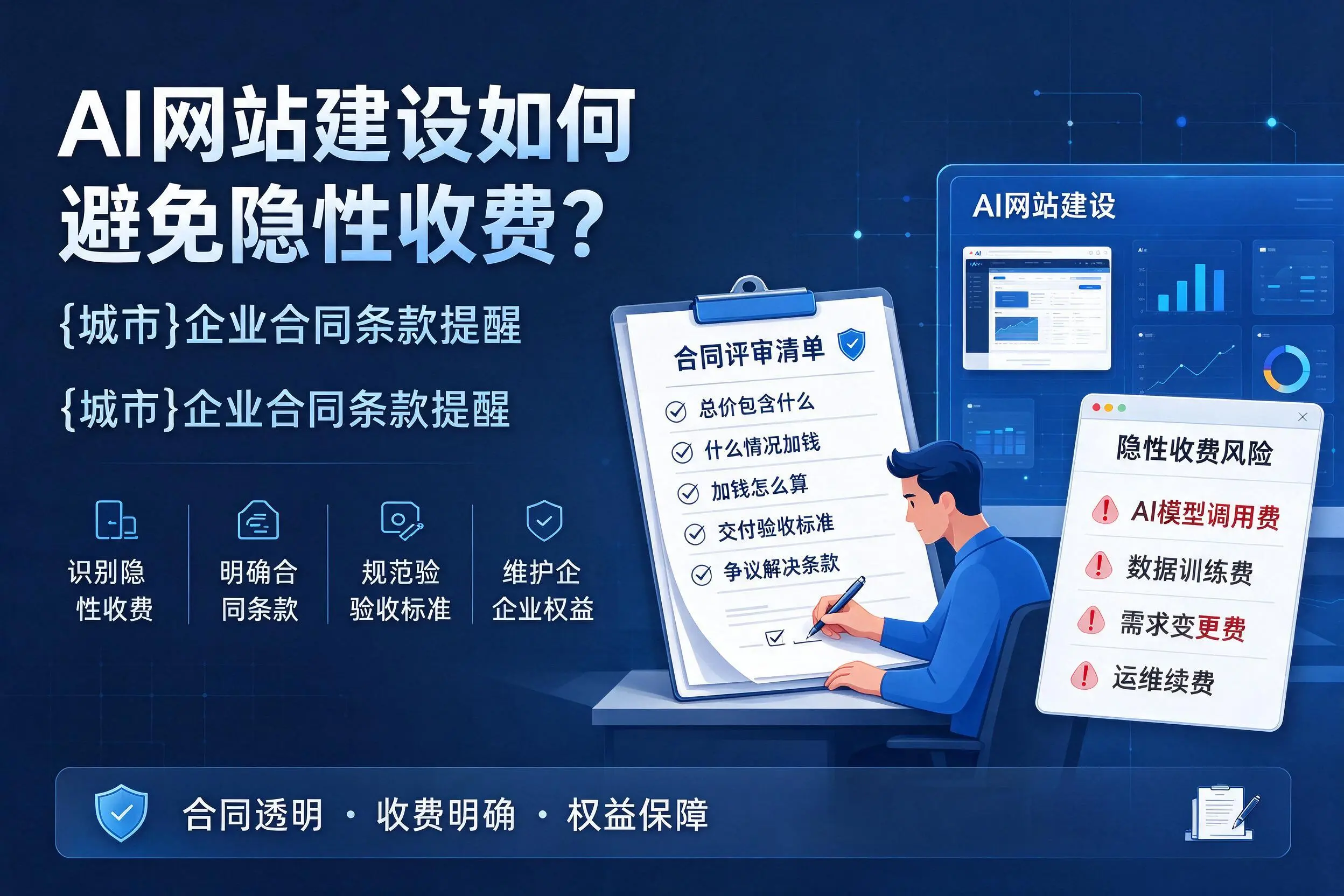 AI网站建设如何避免隐性收费?无锡企业合同条款提醒