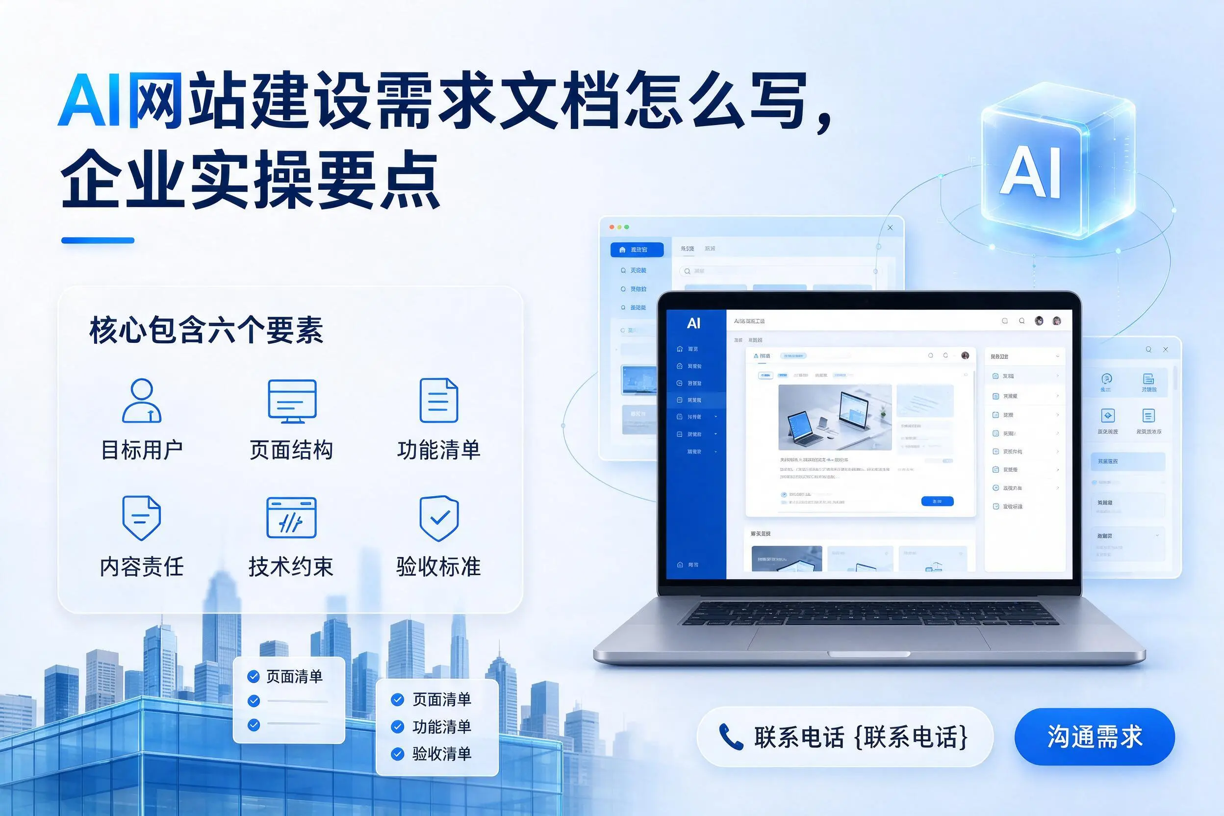 AI网站建设需求文档怎么写,无锡企业实操要点