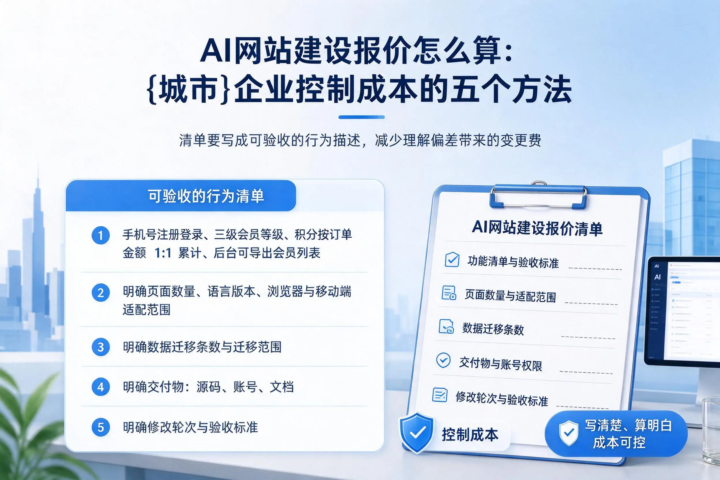 AI网站建设报价怎么算:无锡企业控制成本的五个方法